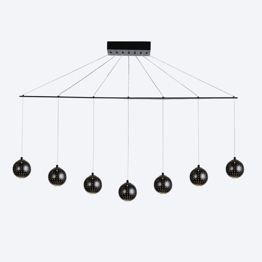 Zoro Linear 7 Yosh Shade E Black Linear Pendant Light