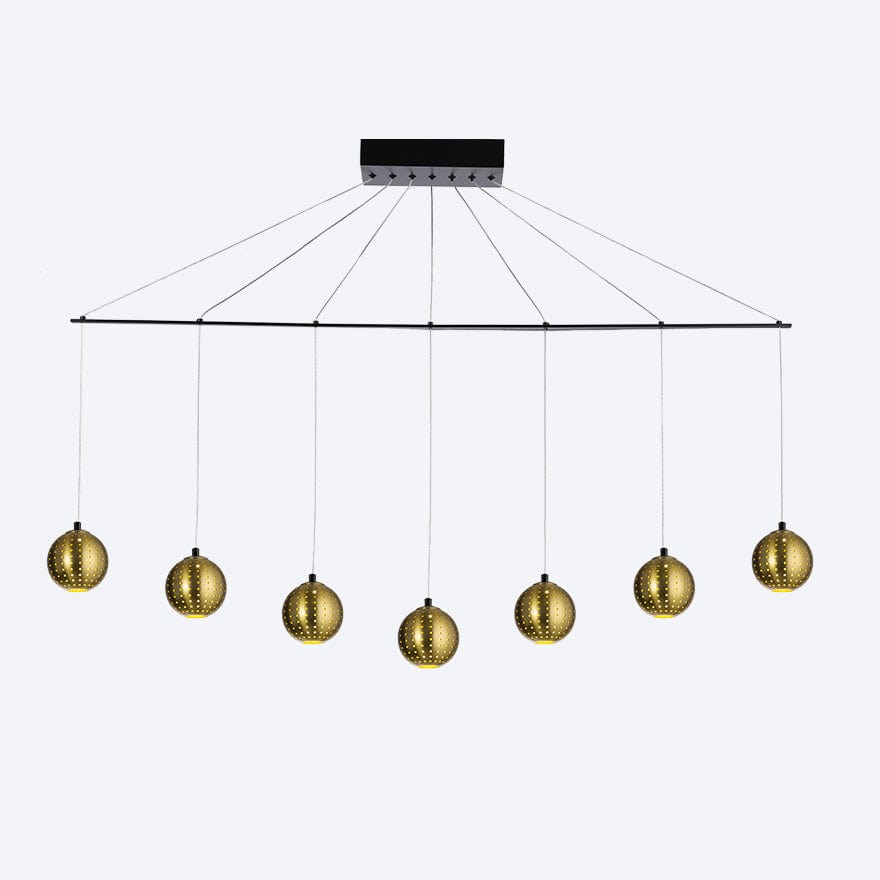 Zoro Linear 7 Yosh Shade E Brass Linear Pendant Light