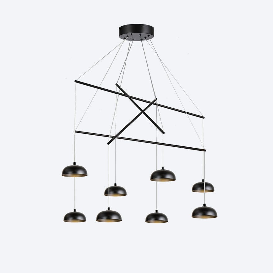 Zoro Multi 8 Yosh Shade E Black Pendant Light