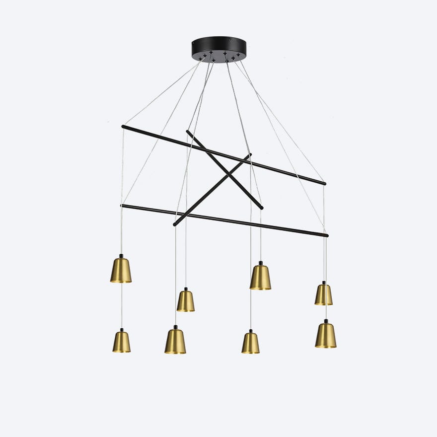 Zoro Multi 8 Yosh Shade C Black Pendant Light