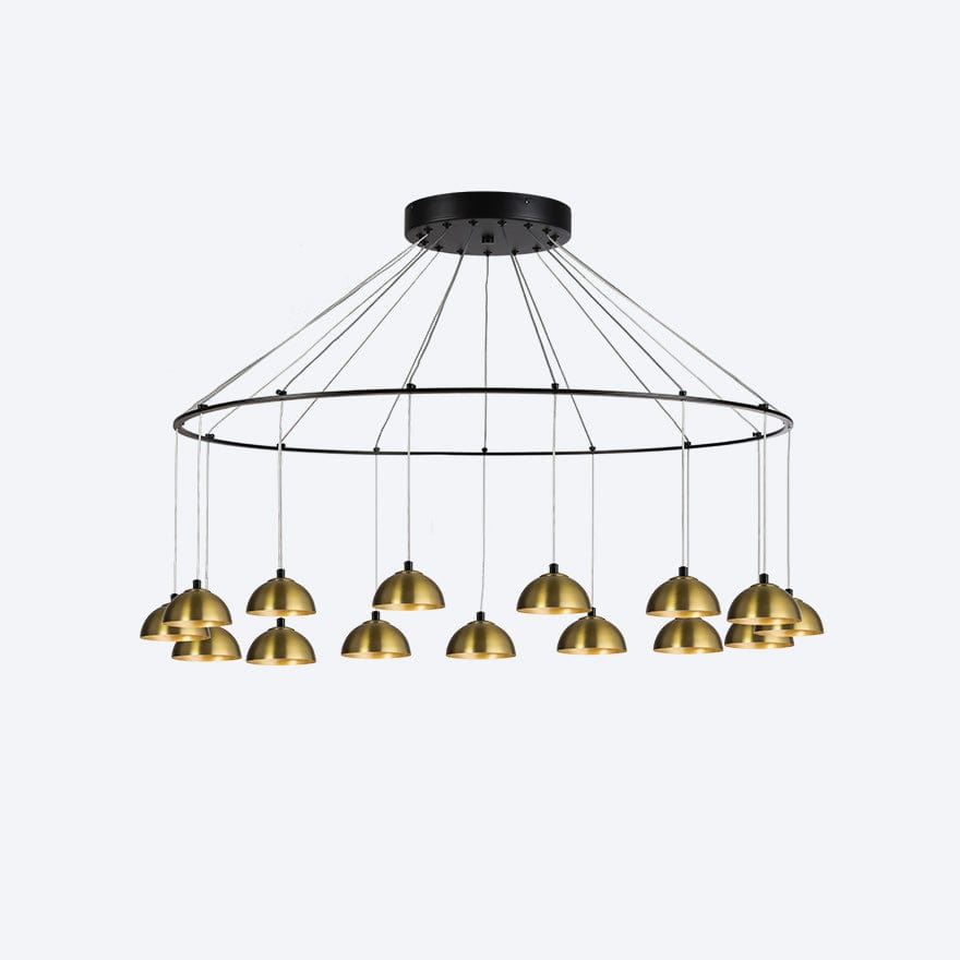 About Space Lighting Zoro Round 15 Light Dimmable Pendant Light with Yosh shade