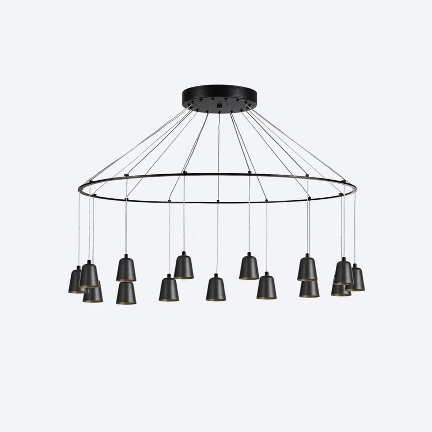 About Space Lighting Zoro Round 15 Light Dimmable Pendant Light with Yosh shade