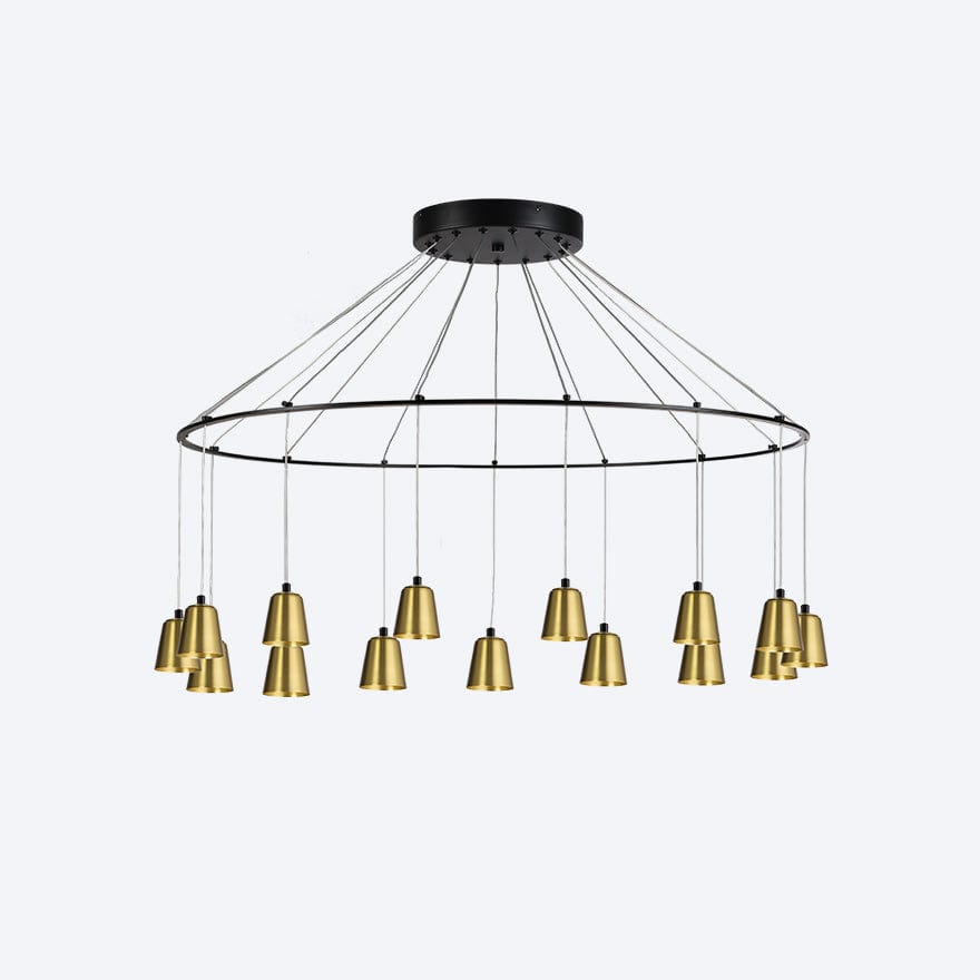 About Space Lighting Zoro Round 15 Light Dimmable Pendant Light with Yosh shade