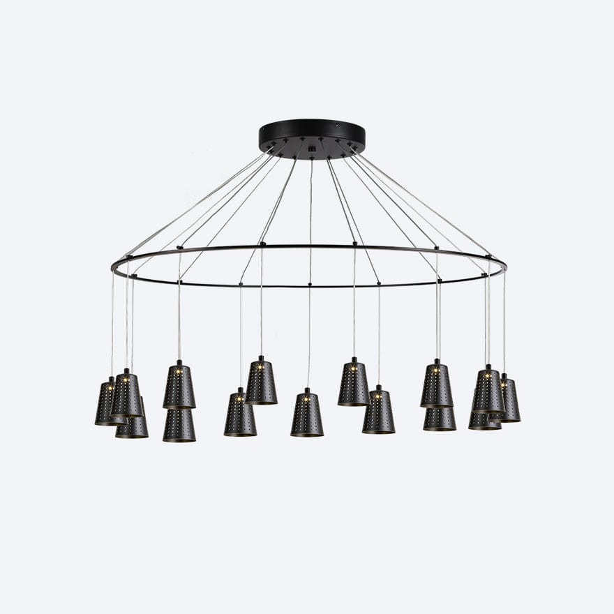 About Space Lighting Zoro Round 15 Light Dimmable Pendant Light with Yosh shade