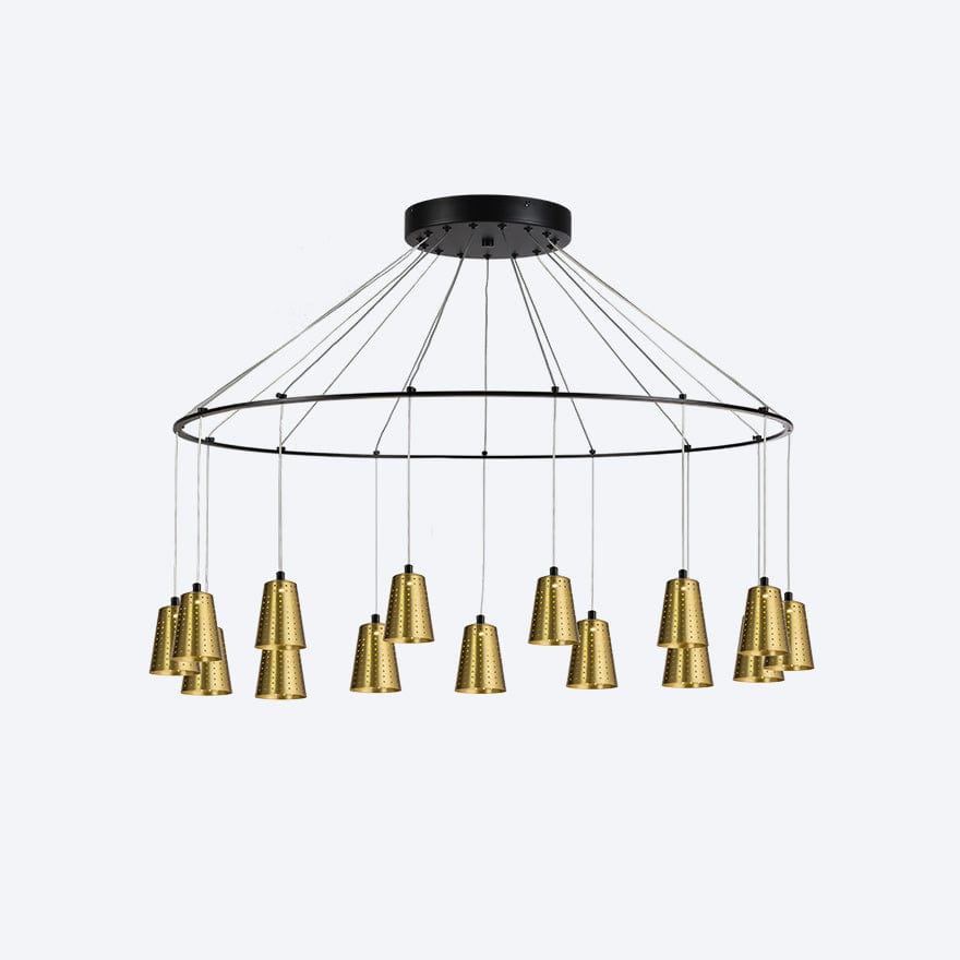 About Space Lighting Zoro Round 15 Light Dimmable Pendant Light with Yosh shade